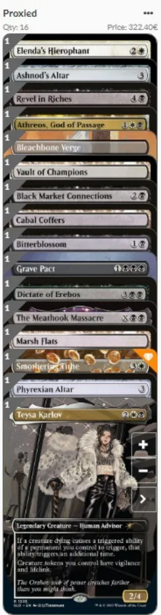 Mazo MTG Elenda Aristócratas