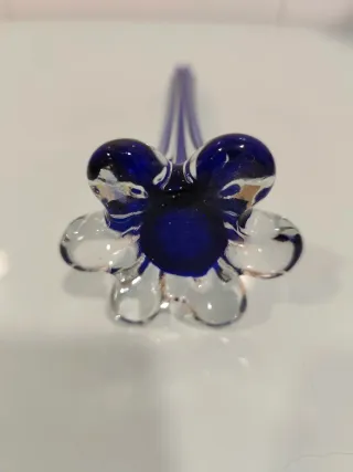 Florero Cristal Azul Cobalto