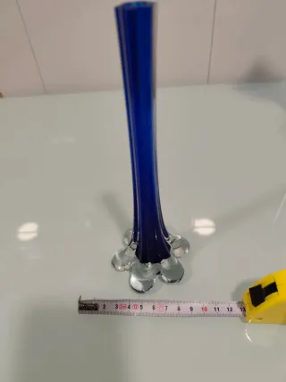 Florero Cristal Azul Cobalto