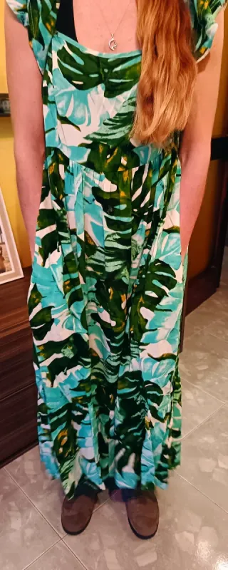 Vestido estampado tropical