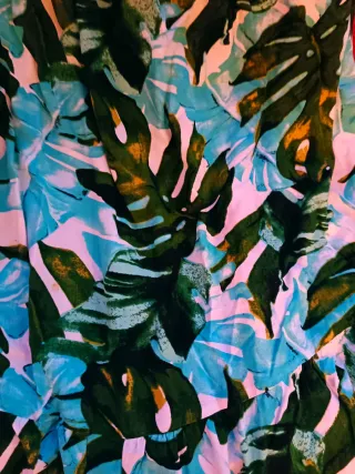 Vestido estampado tropical