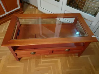 Mesa de centro madera y cristal