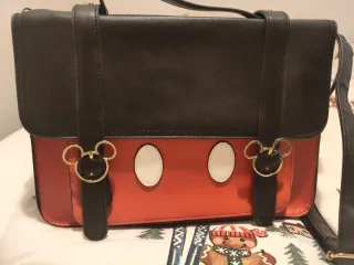Bolso Maletín Mickey Mouse Disney Negro Rojo