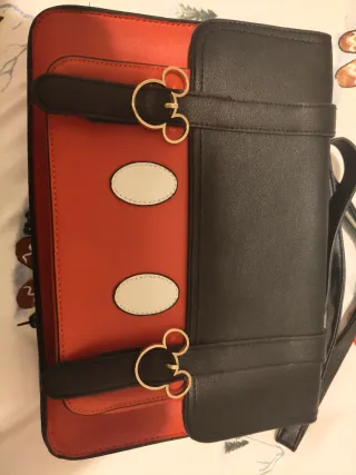 Bolso Maletín Mickey Mouse Disney Negro Rojo