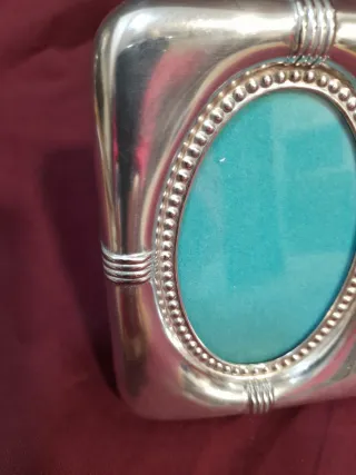 Portafotos doble plaqué plata