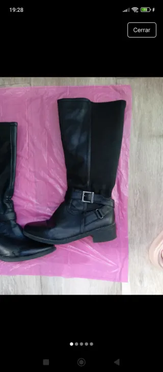 Botas altas de mujer negras