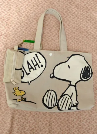 Bolsa de loneta Snoopy y Woodstock