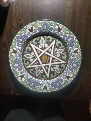 Plato Cerámica S. Miguel Pintado a Mano