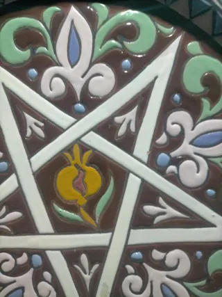 Plato Cerámica S. Miguel Pintado a Mano