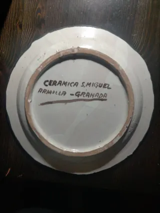 Plato Cerámica S. Miguel Pintado a Mano