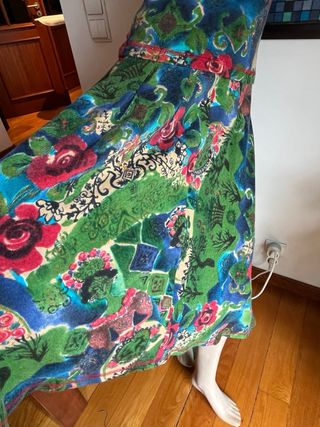 Conjunto verde/multicolor estampado