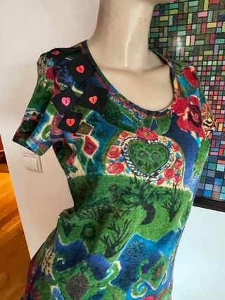 Conjunto verde/multicolor estampado