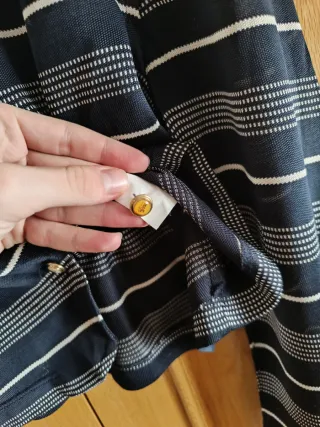 Cárdigan Burberry Rayas Vintage blanco y azul