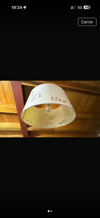 2 Lámparas de Techo Crema Papel