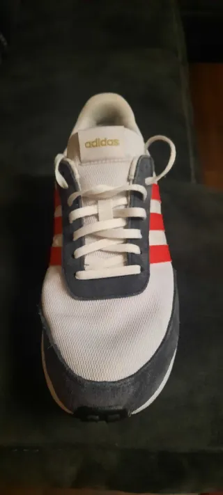 Zapatillas Adidas Blancas Rojas y azul