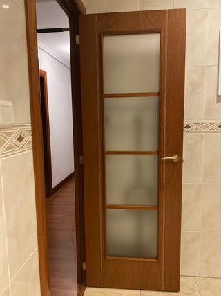Puertas de madera con cristal