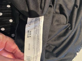 Saia polka dot preta e branca