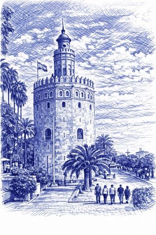 Dibujo Torre del Oro
