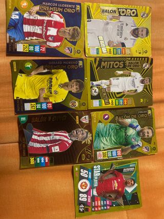 Cartas Fútbol Panini Premium Oro y Mitos