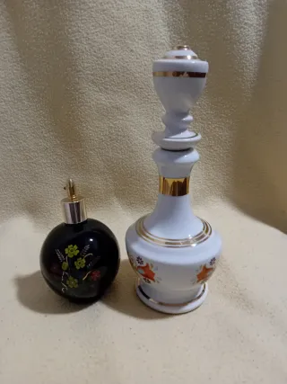 2 Frascos Tocador Vintage Florales