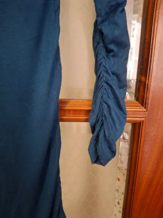 Vestito donna collo alto blu