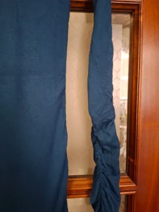 Vestito donna collo alto blu