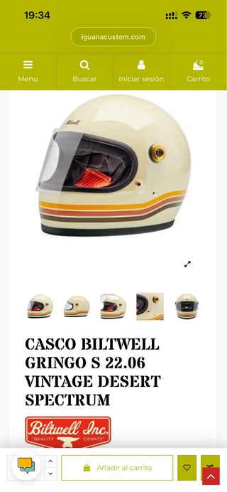 Casco Biltwell Gringo S Cafe Racer talla S