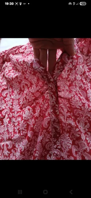 Camisa Trucco Estampada Roja y Blanca