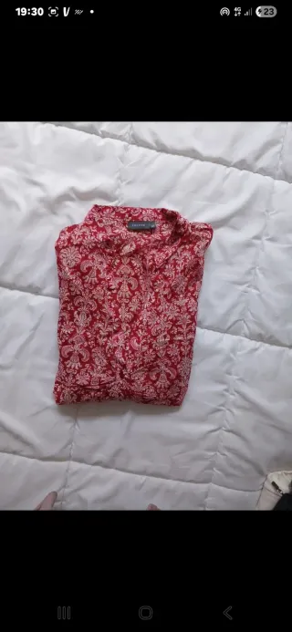 Camisa Trucco Estampada Roja y Blanca