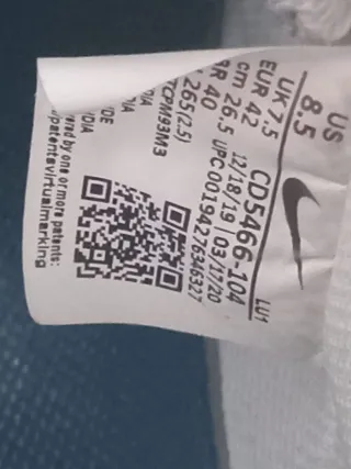 Zapatillas Nike Blancas y Azules