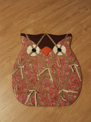 Colgador pendientes búho acolchado