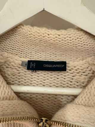 Chaqueta Dsquared2 Lana Gruesa Beige