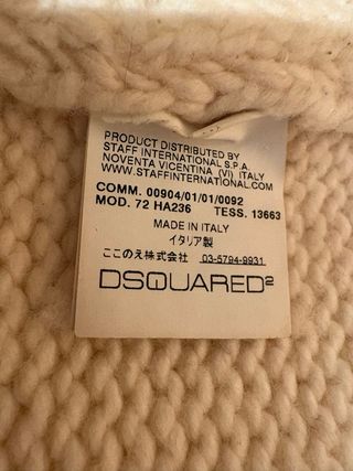 Chaqueta Dsquared2 Lana Gruesa Beige