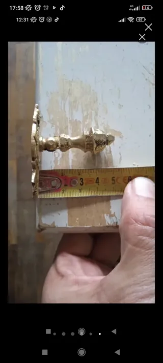 Tirador antiguo bronce latón mueble vintage