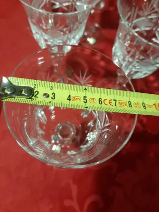 Copas de cristal tallado Bohemia Set 6