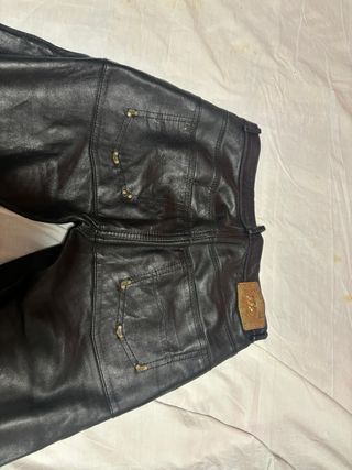 Pantalón Piel Negra Talla 44 Caballero