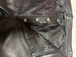 Pantalón Piel Negra Talla 44 Caballero