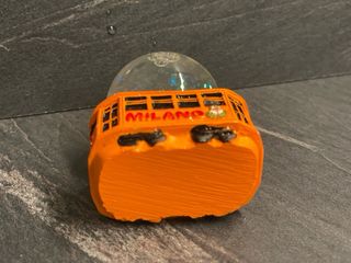 Palla di neve vintage Milano Tram Storico Duomo