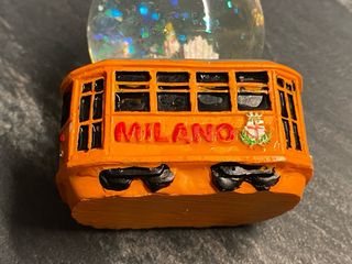 Palla di neve vintage Milano Tram Storico Duomo