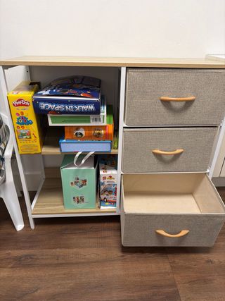 Cajonera Tela Estrecha HOMCOM Beige