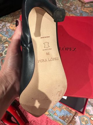 Botines Pura Lopez Azules con Tacon Aguja