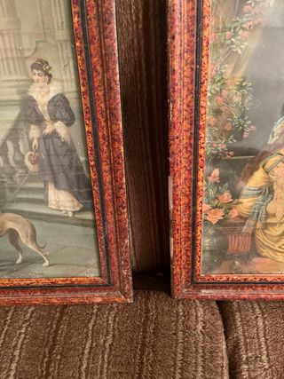 Lote 2 cuadros antiguos decorativos x 25€