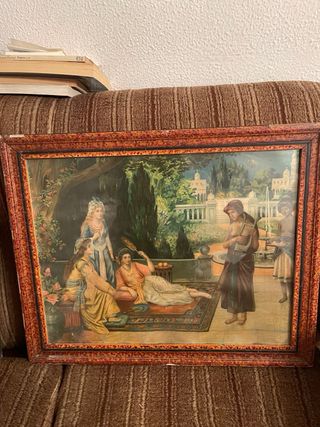 Lote 2 cuadros antiguos decorativos x 25€