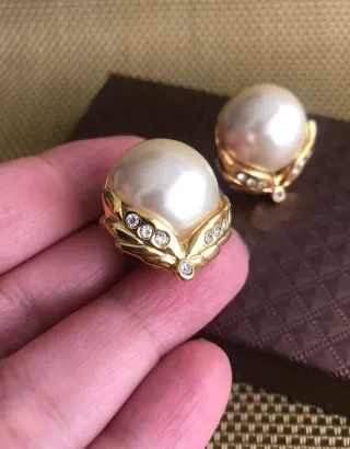 REBAJADOS! Pendientes Vintage Perla y pedrería