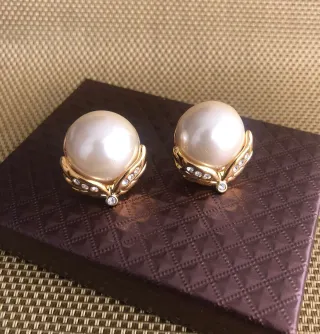 REBAJADOS! Pendientes Vintage Perla y pedrería
