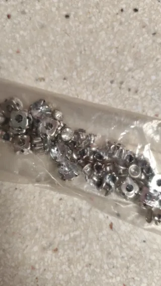 Lote accesorios plateados para bisutería