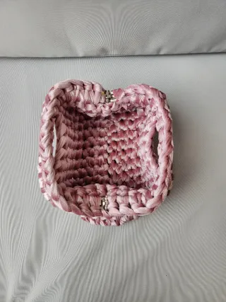 Borsa clutch rosa velluto brillantinato