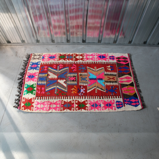 Alfombra Kilim Tejida a Mano Multicolor