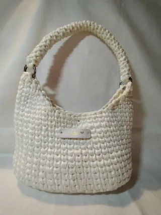 Borsa uncinetto bianca