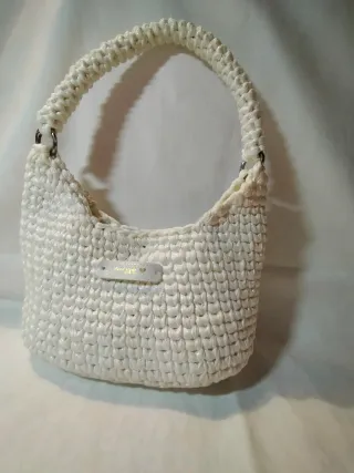 Borsa uncinetto bianca